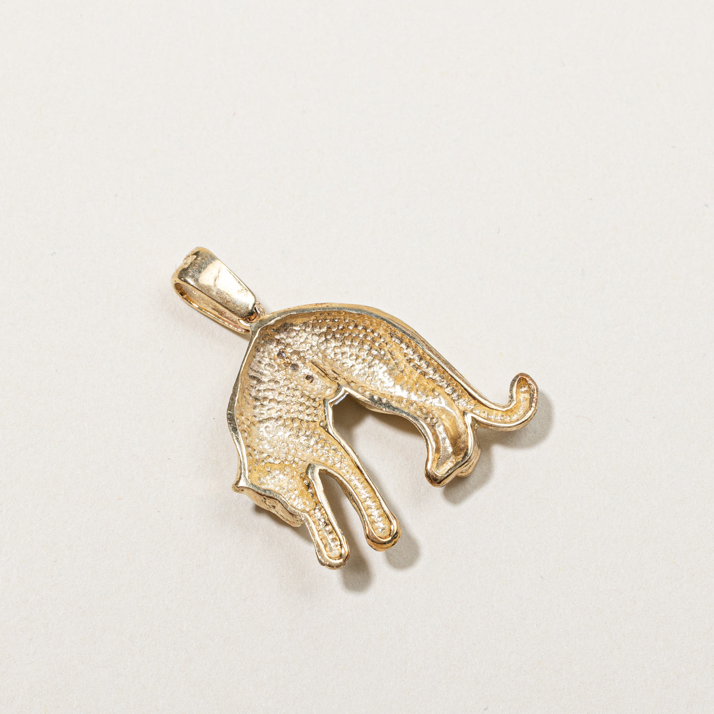 Gold Panther Diamond Pendant | 0.03ctw |