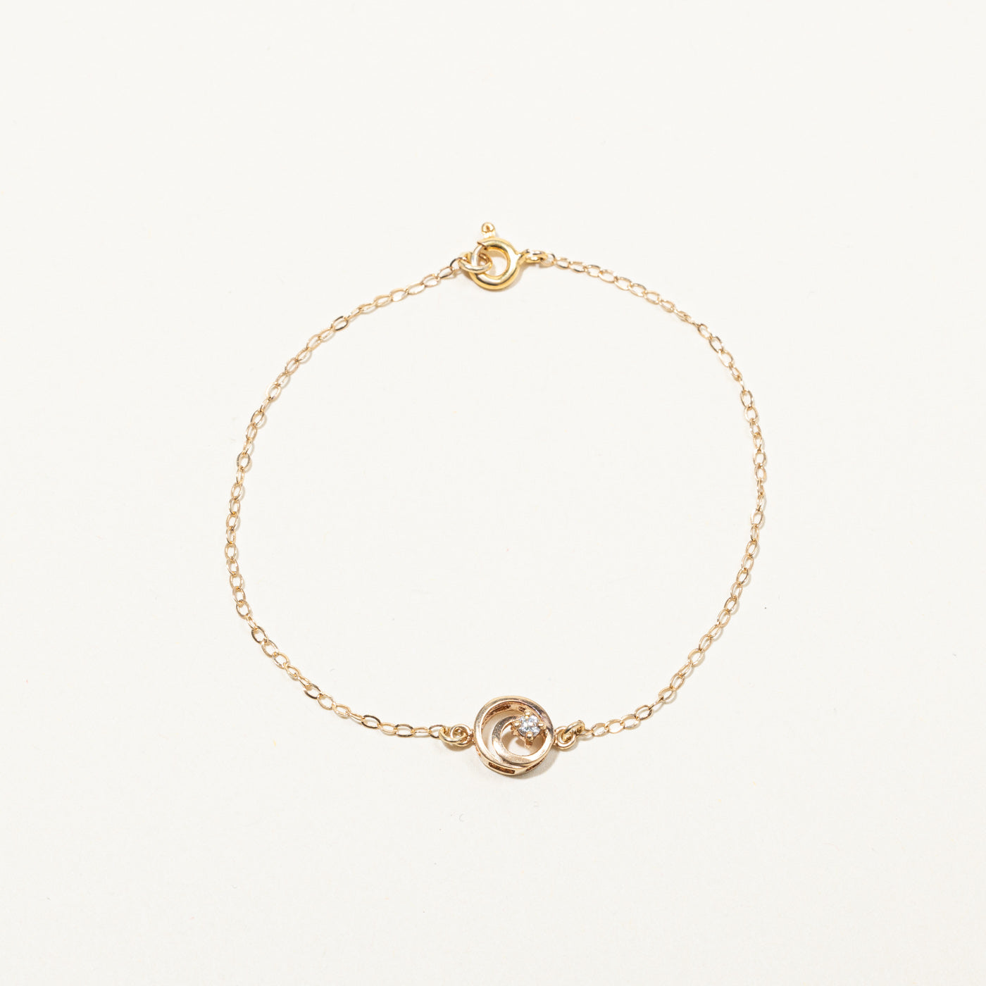 Swirl Diamond Chain Bracelet | 0.05ct | 7"|