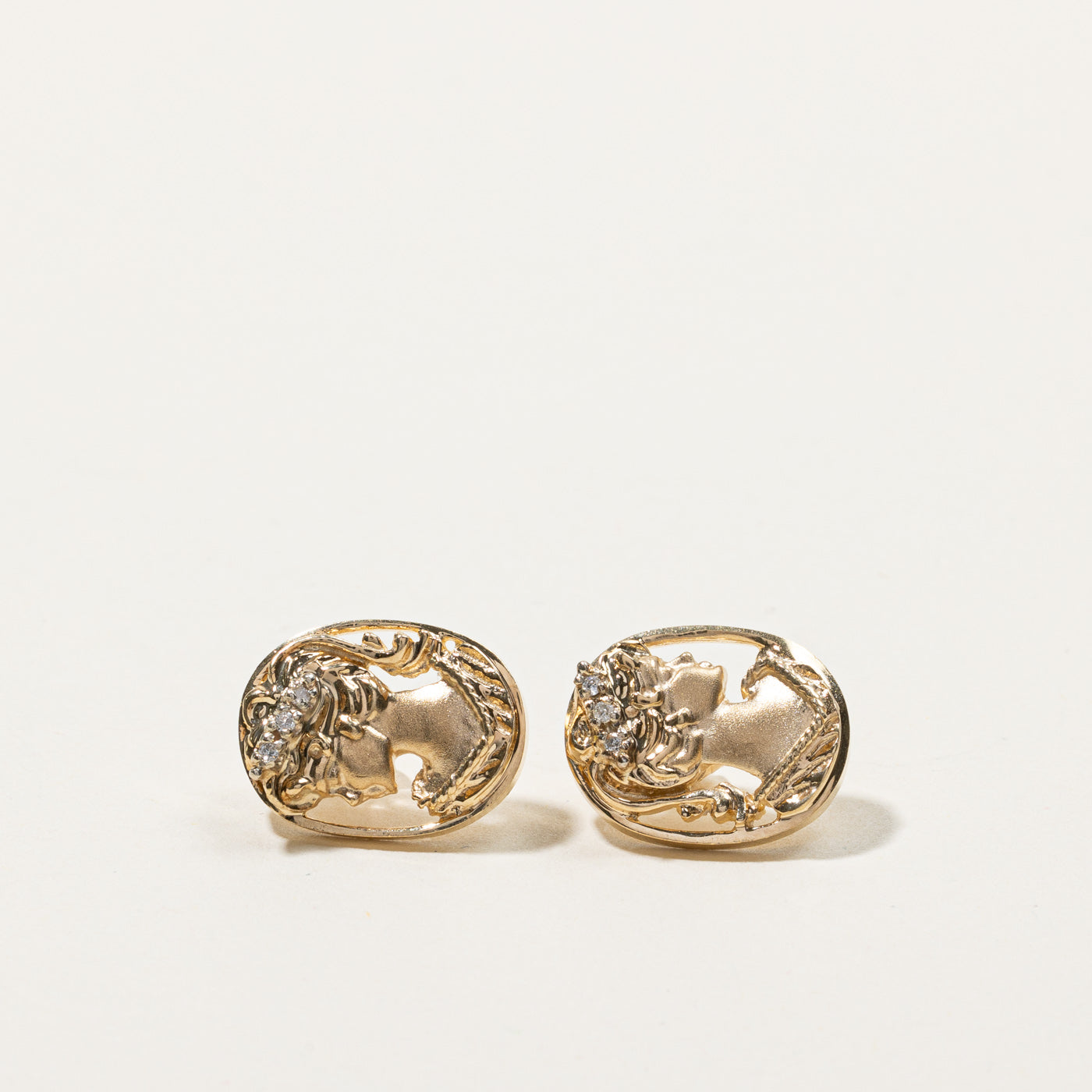 Diamond Lady Figure Design Earrings | 0.06ctw |
