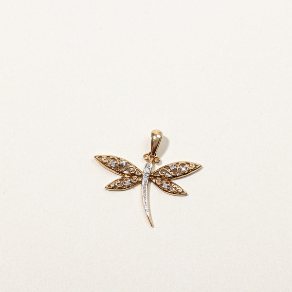 Diamond Dragonfly Pendant | 0.05ctw |