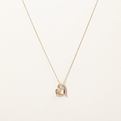 Diamond Heart Pendant Necklace | 0.02ctw | 18