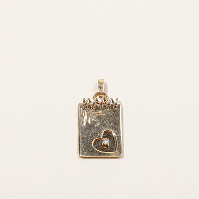 Gold Letter Pad Diamond Pendant | 0.03ct |