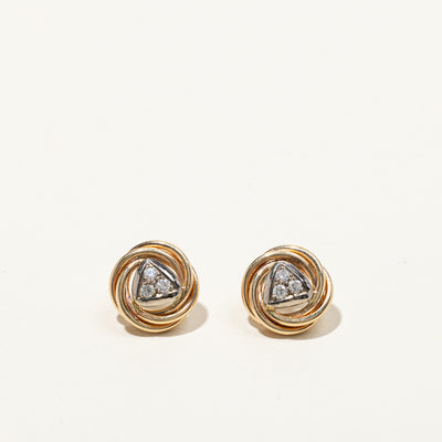 Diamond Swirl Stud Earrings | 0.24ctw |