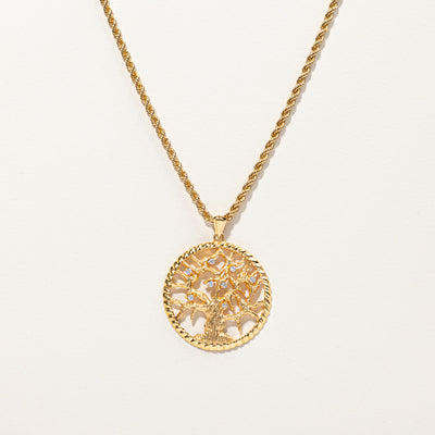 Tree of Life Diamond Pendant Necklace | 0.16ctw | 26