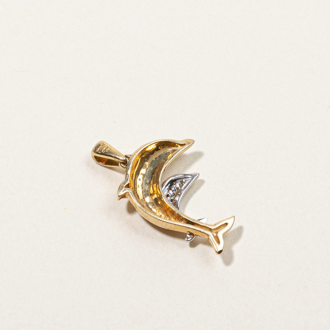 Double Dolphin Diamond Pendant | 0.04ctw |