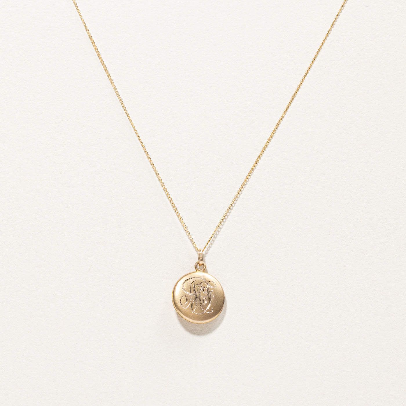 Solitaire Diamond Gold Round Locket | 0.02ct | 18"|