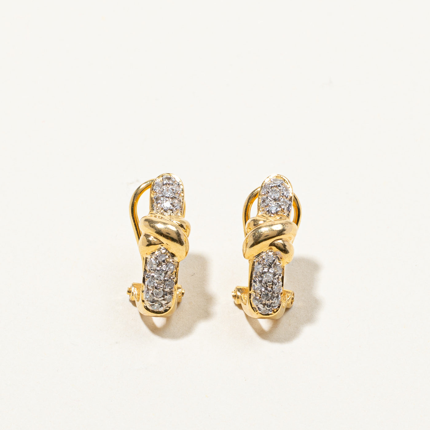 Cluster Diamond Huggie Earrings | 0.26ctw |