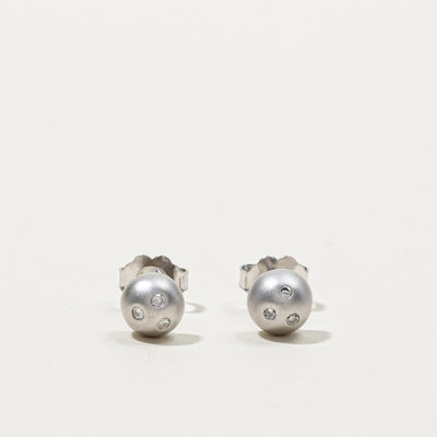 Flush Set Diamond Stud Earrings | 0.04ctw |
