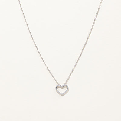 Diamond Heart Pendant Necklace | 0.16ctw | 18