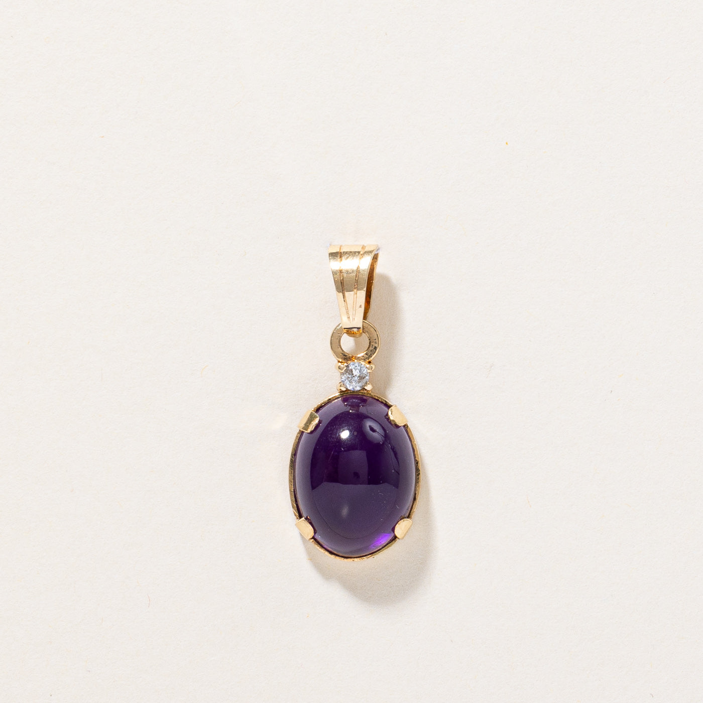 Amethyst & Diamond Pendant | 8.50ct, 0.09ct |