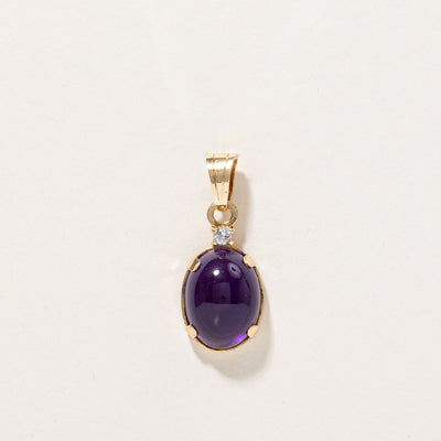Amethyst & Diamond Pendant | 8.50ct, 0.09ct |