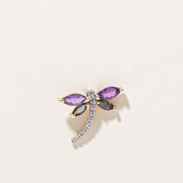 Multi Gem Dragonfly Pendant | 0.92ctw |