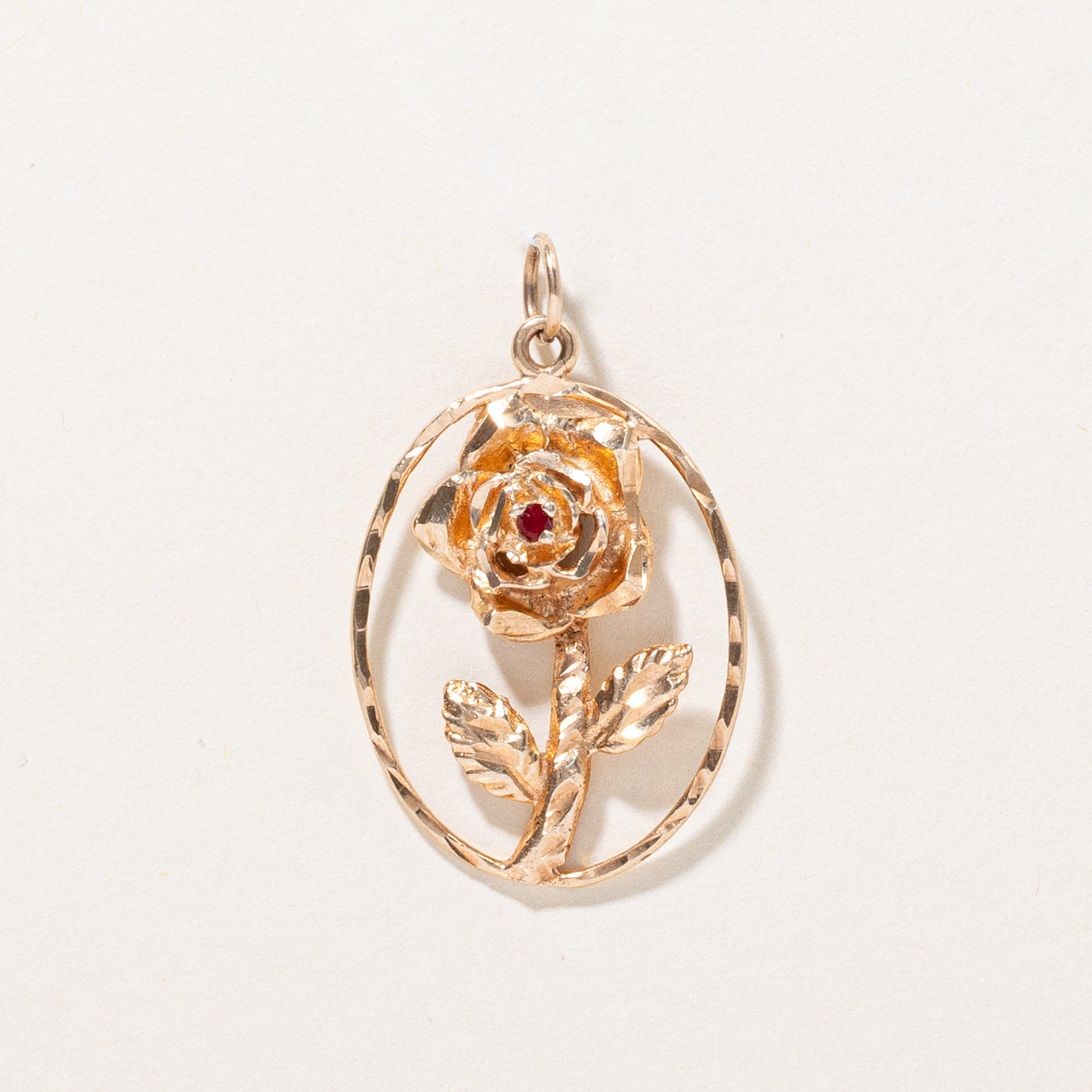 Paste Glass Flower Pendant | 0.01ct |