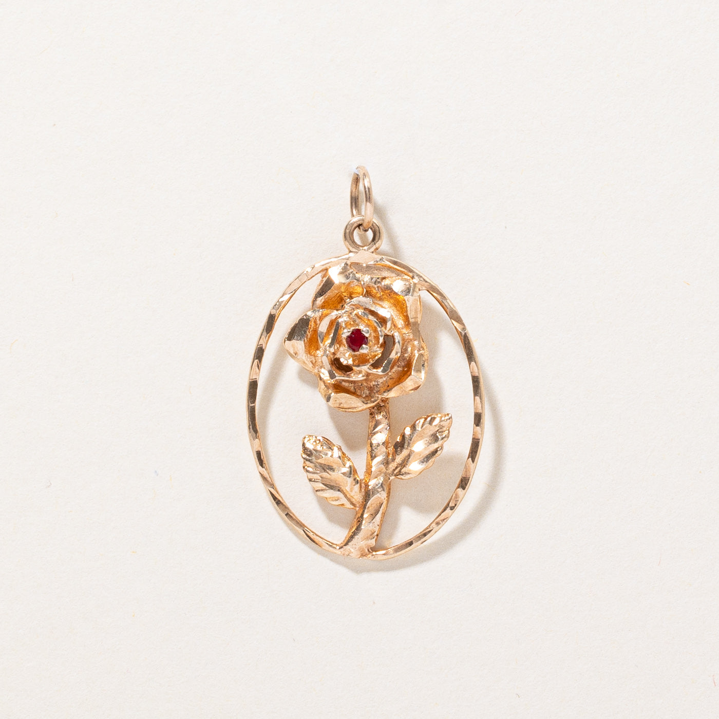 Paste Glass Flower Pendant | 0.01ct |