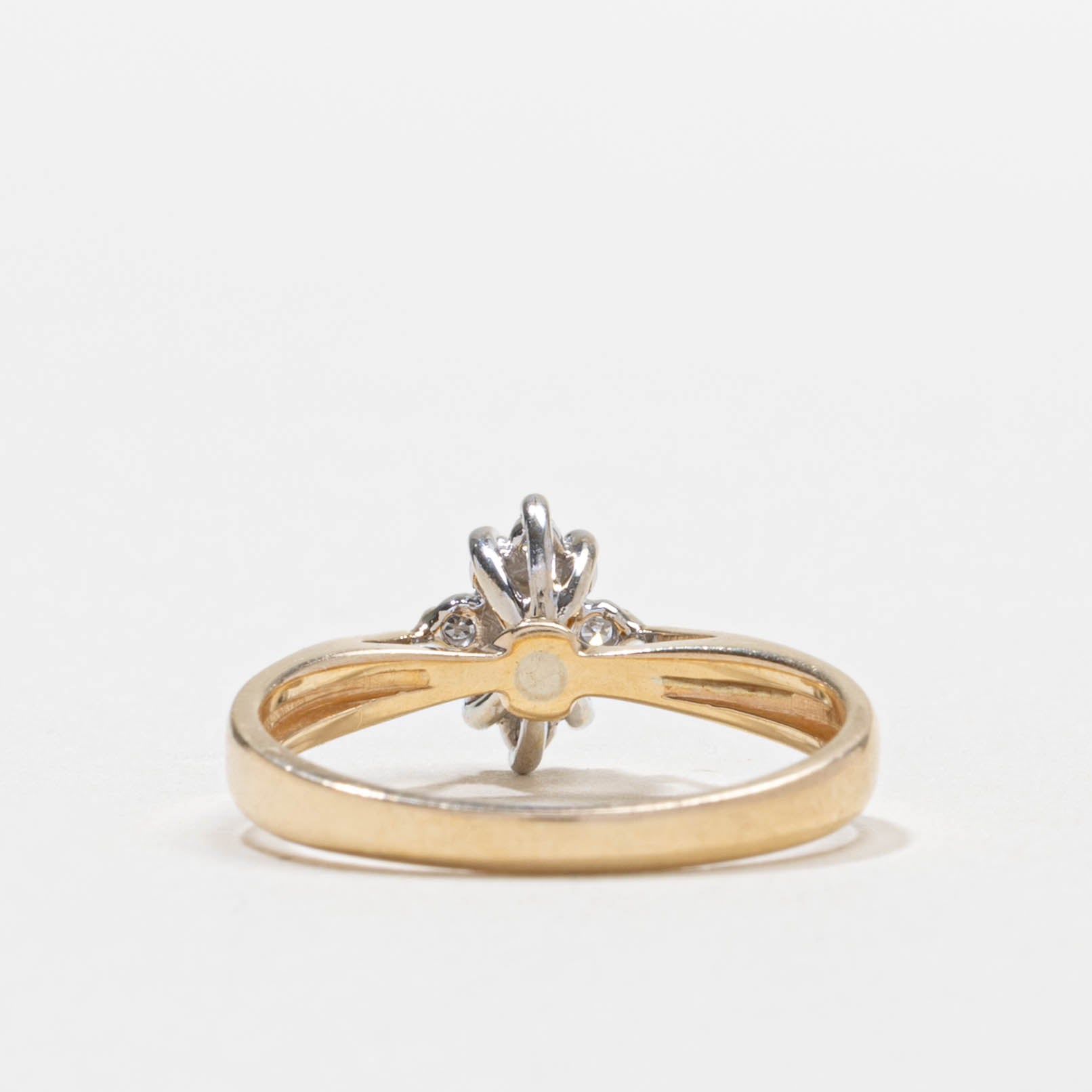 14k Sapphire & Diamond Petal Cluster Ring | SZ 6.25