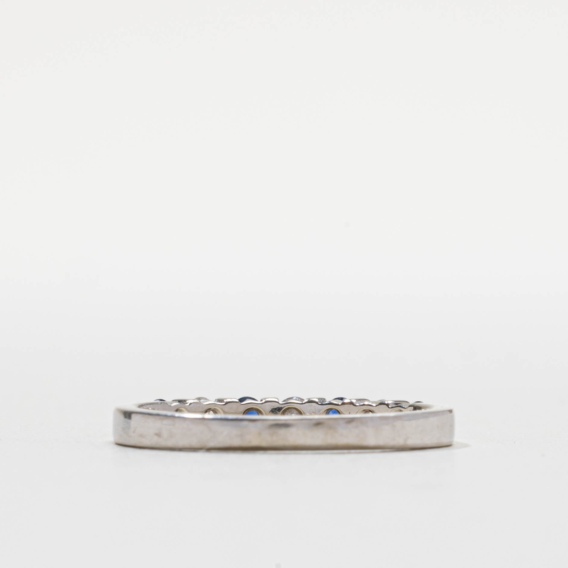 14k Synthetic Sapphire & Natural Diamond Band | 2.20mm | SZ 6.75