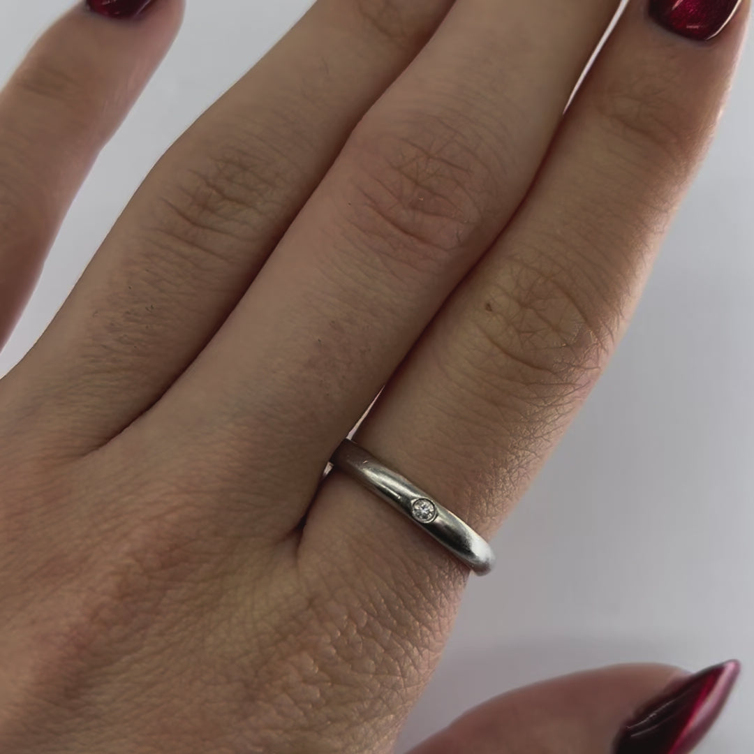 Tiffany & Co.' Elsa Peretti Platinum Band Ring with Diamond