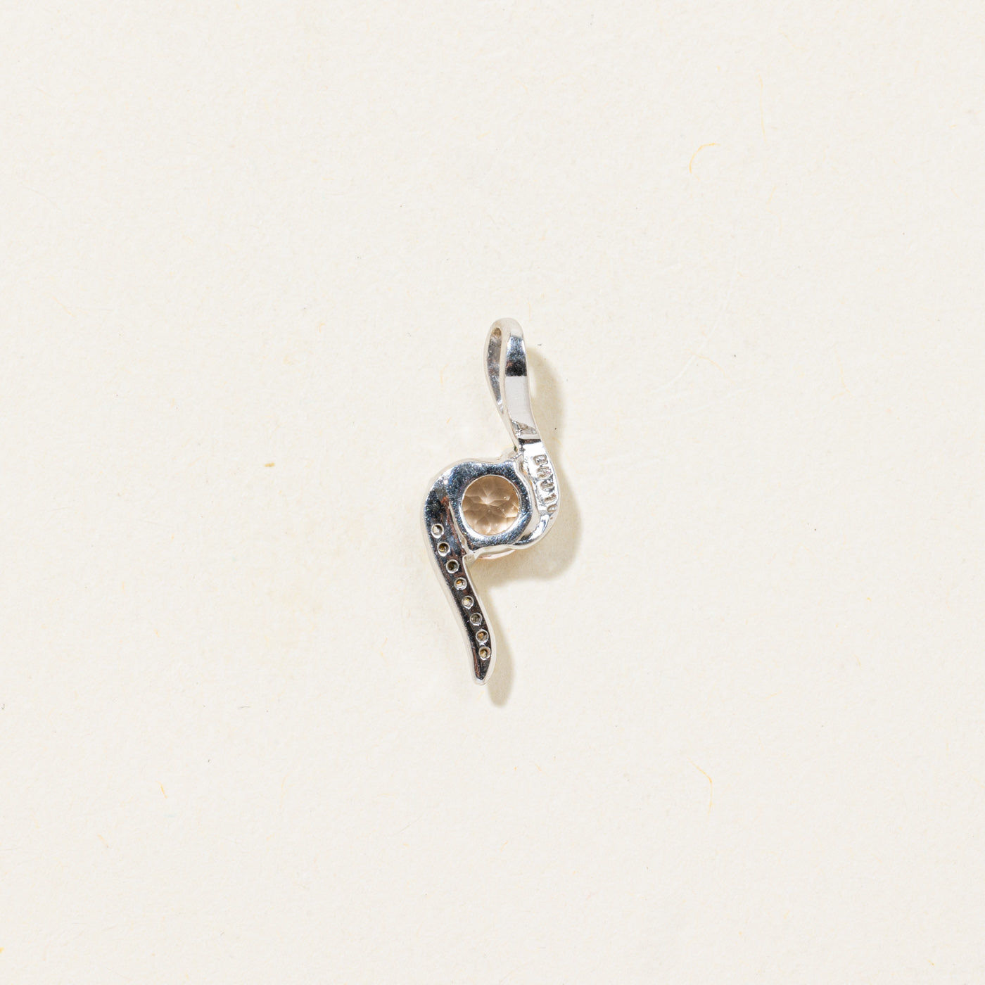 Pendentif en morganite et diamant