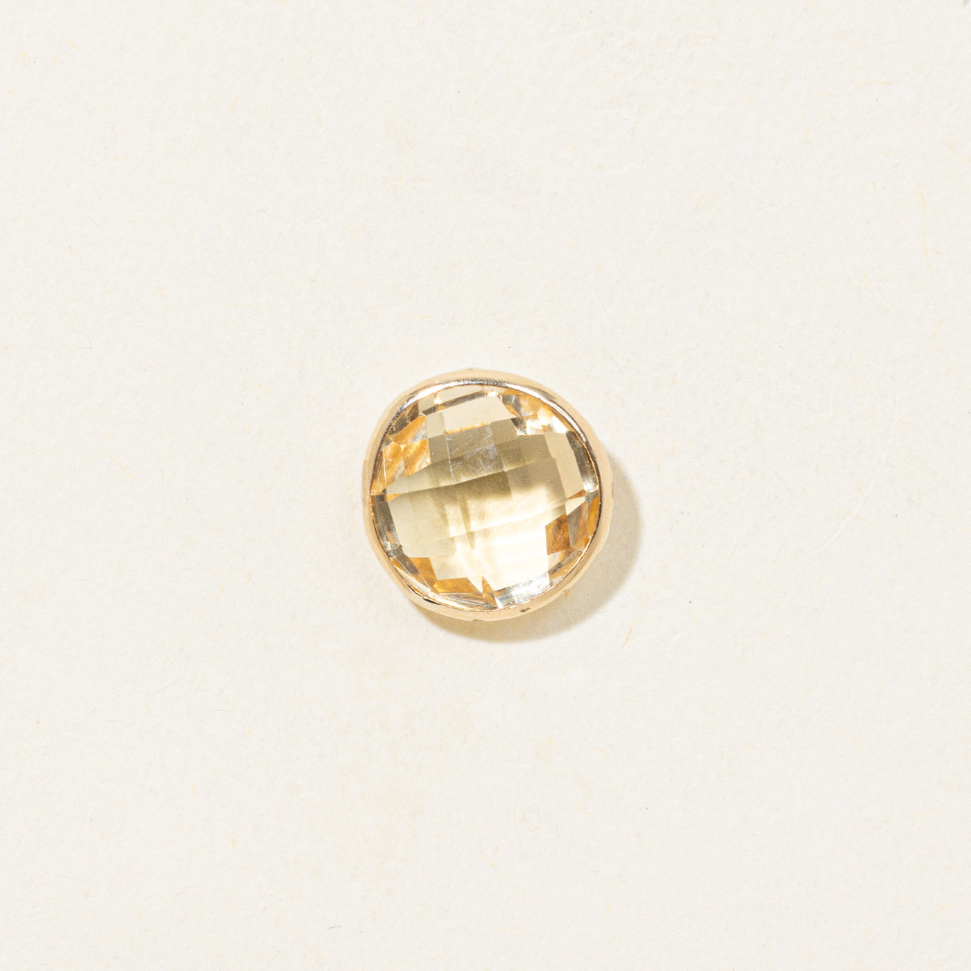 Checkerboard Cut Citrine Pendant