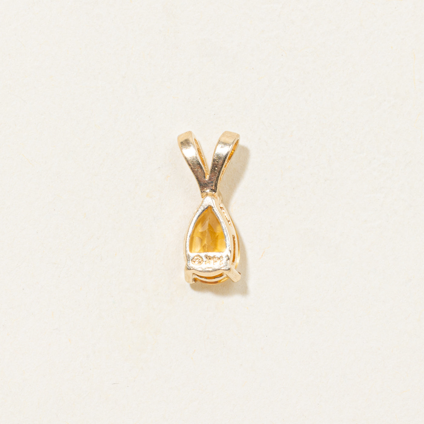 Pendentif en citrine taille poire