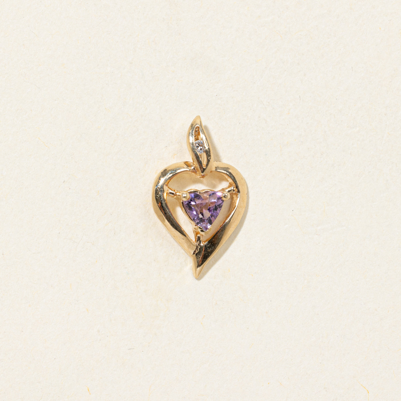 Amethyst Heart Pendant