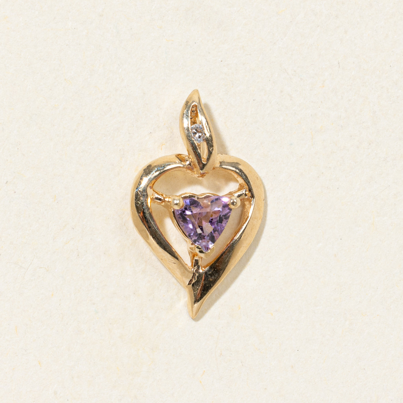 Amethyst Heart Pendant