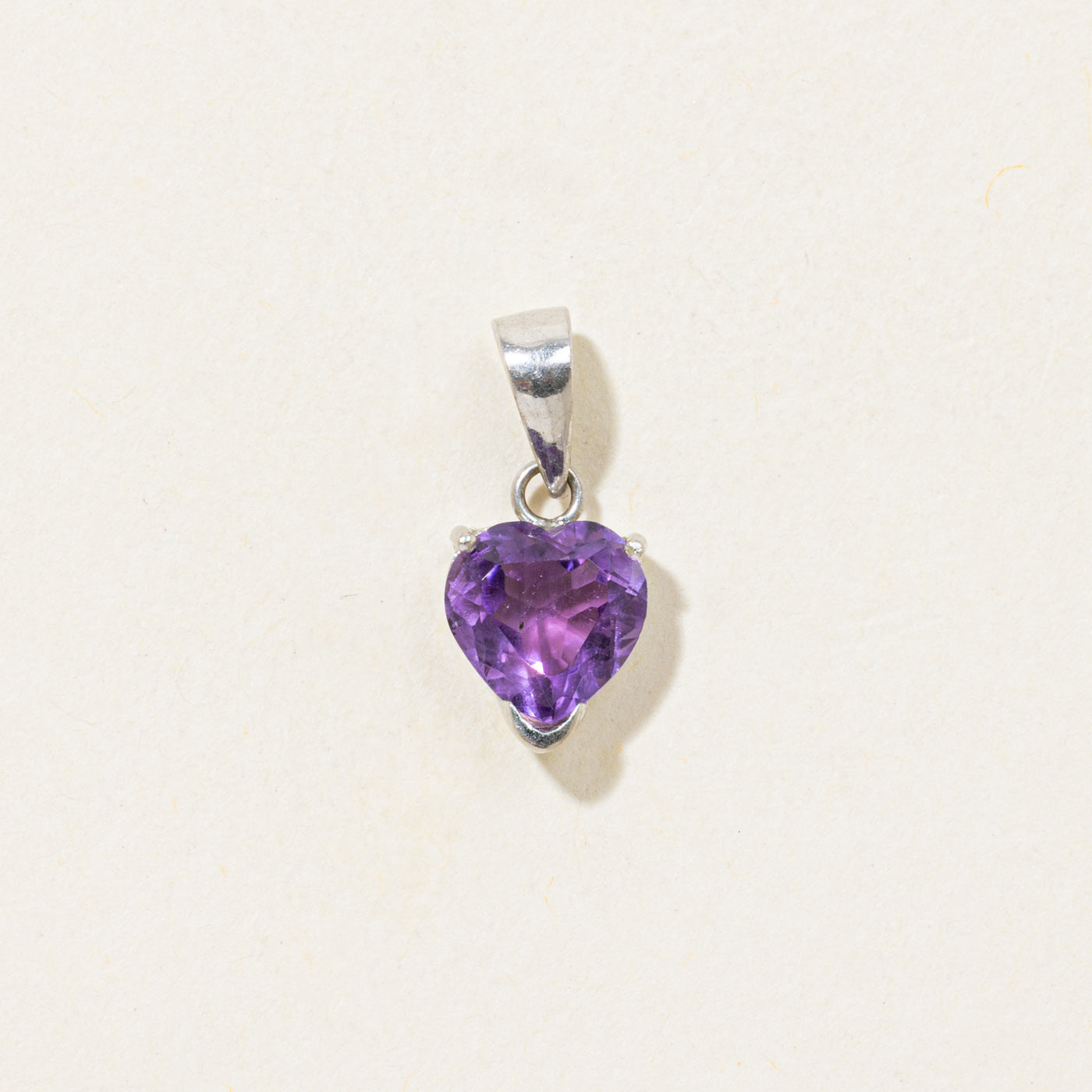 Heart Cut Amethyst Pendant
