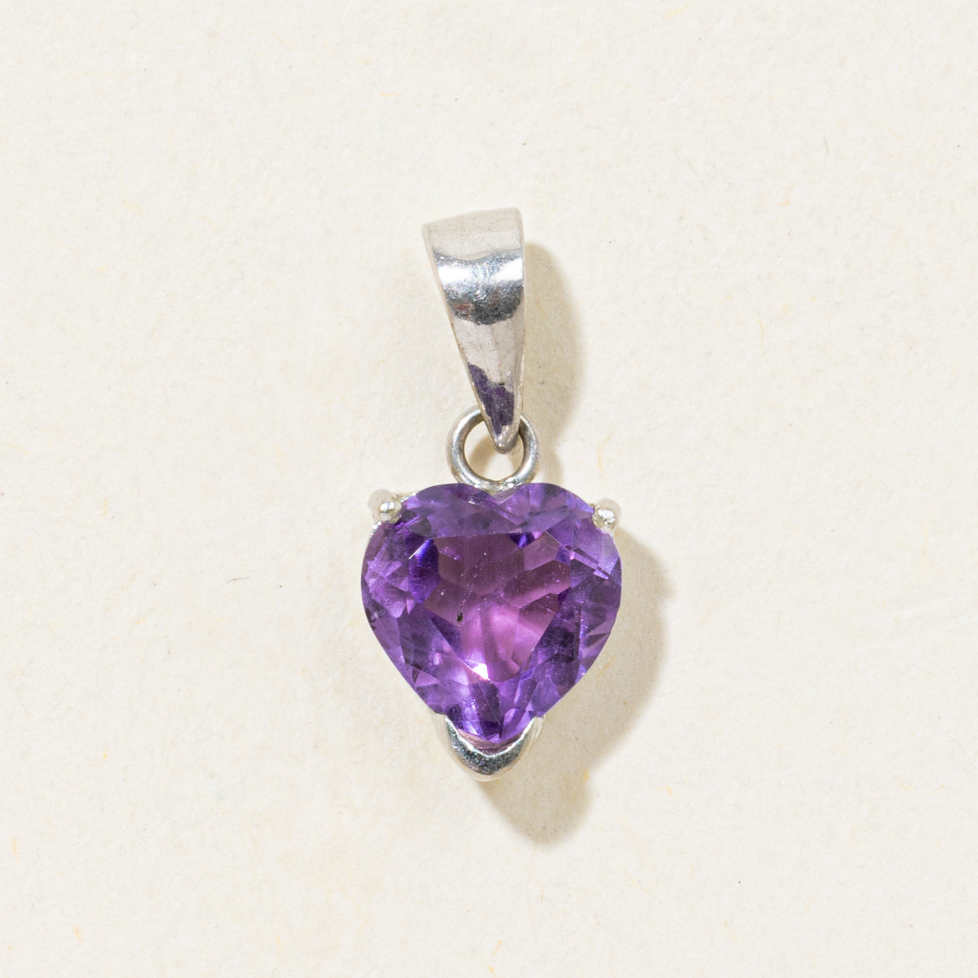 Heart Cut Amethyst Pendant