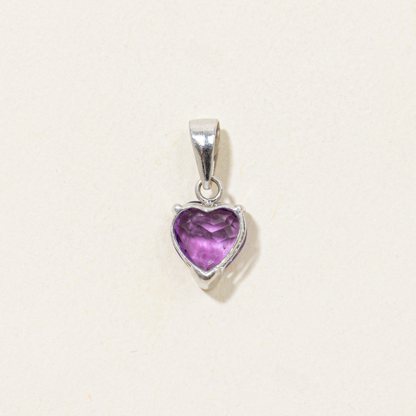 Heart Cut Amethyst Pendant