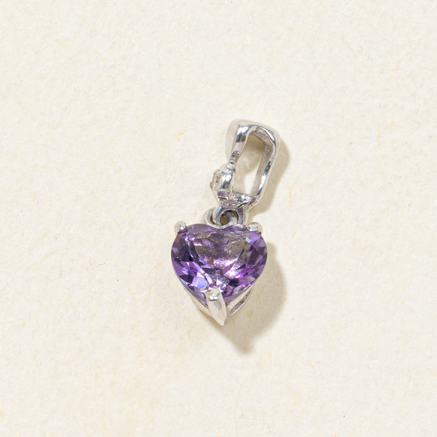 Heart Cut Amethyst Pendant