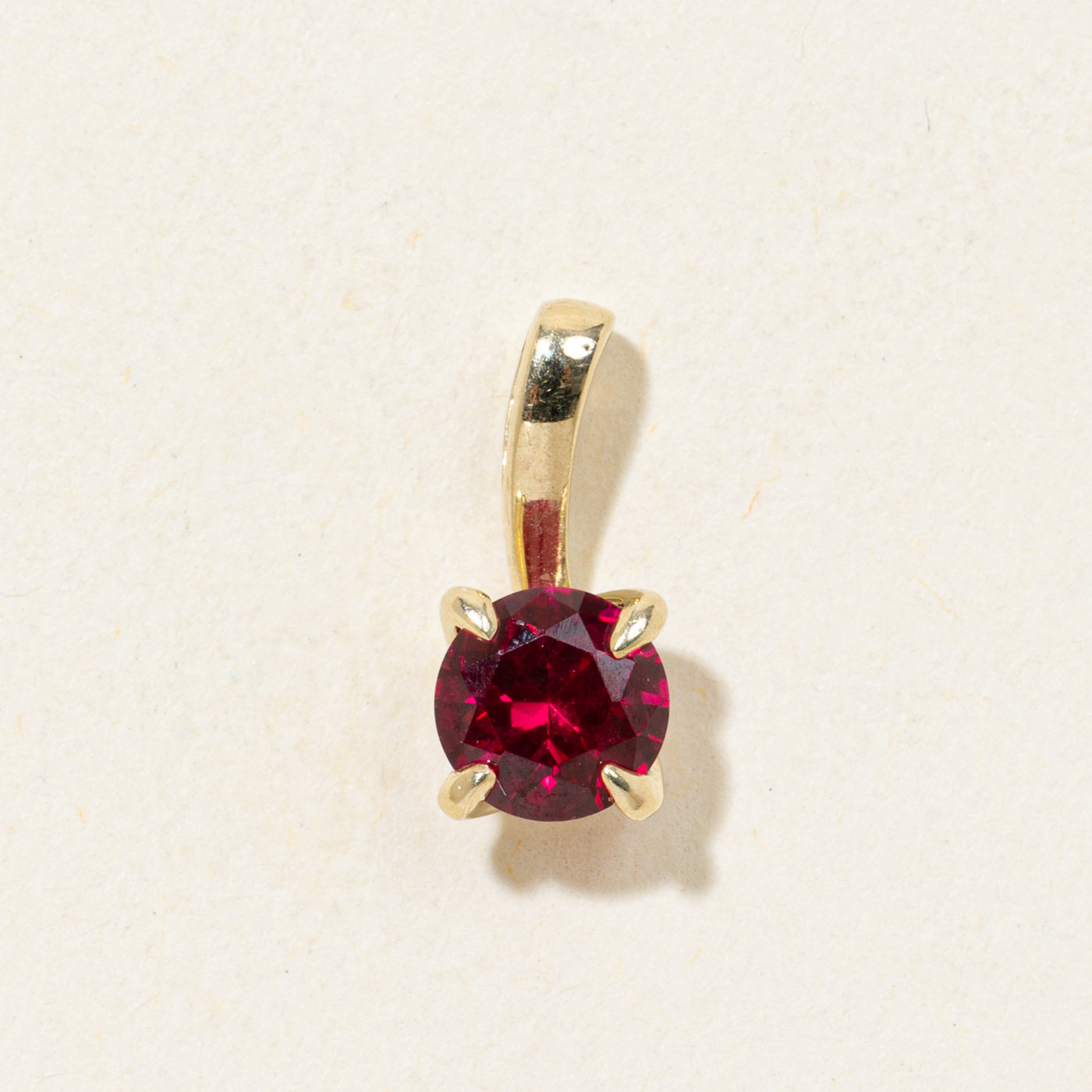 Synthetic Ruby Pendant