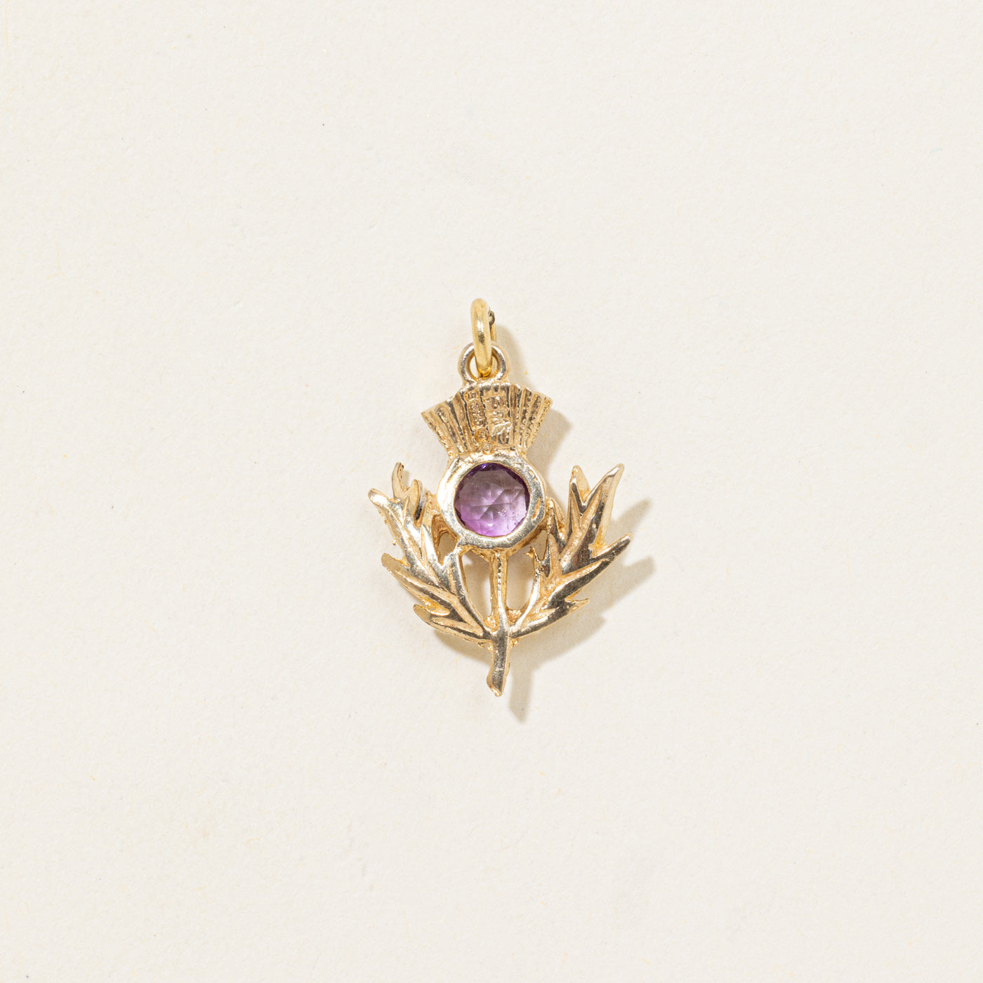 1989 Birmingham Amethyst Leaf Charm