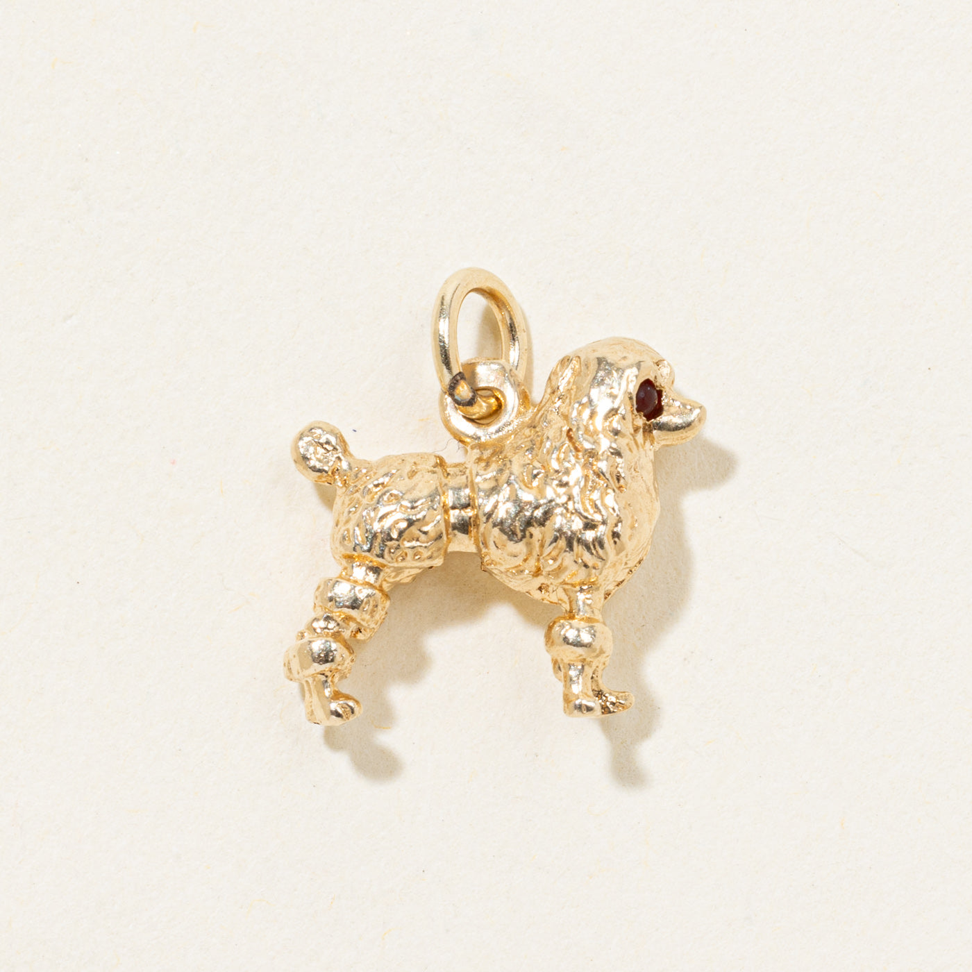 Red Paste Poodle Charm
