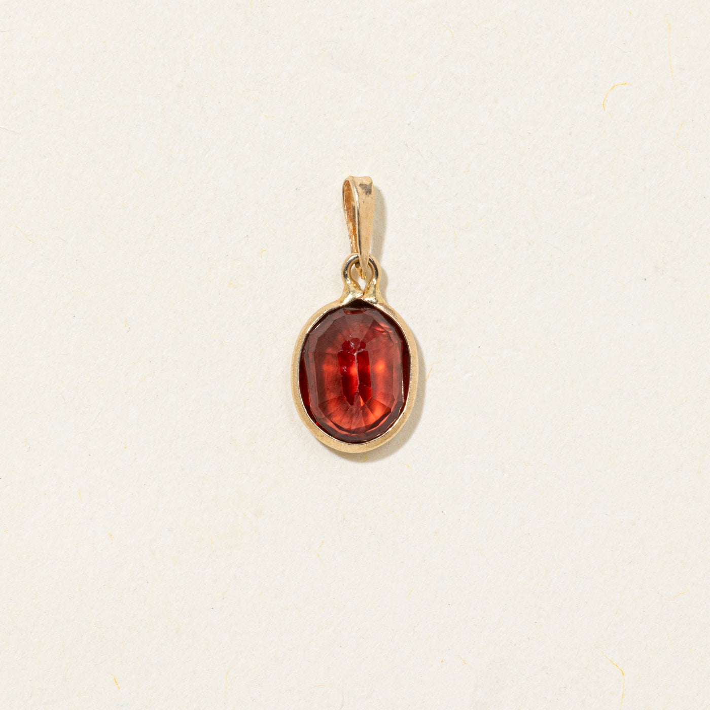 Bezel Set Garnet Pendant