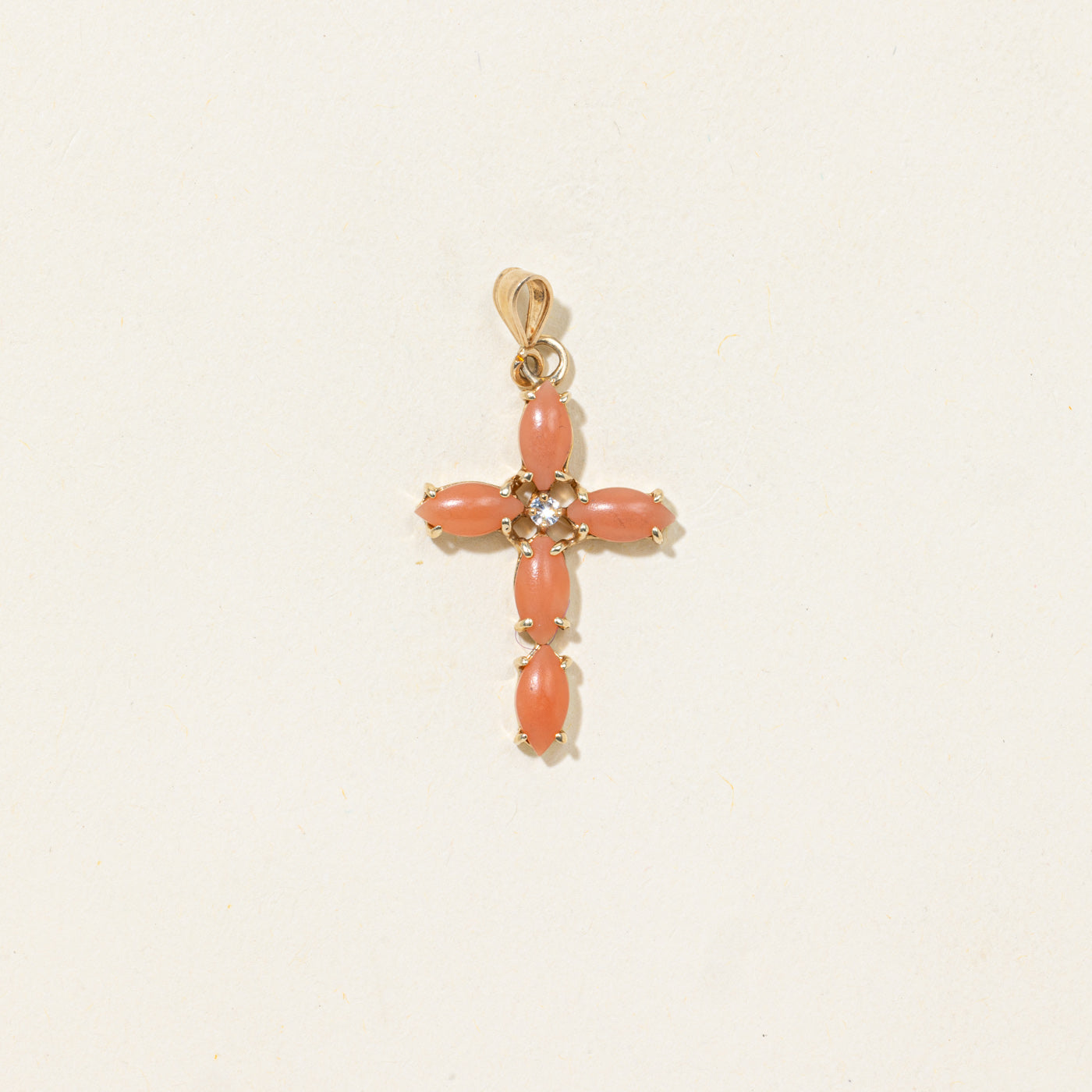 18k Synthetic Ruby Cross Pendant | 1.74ctw