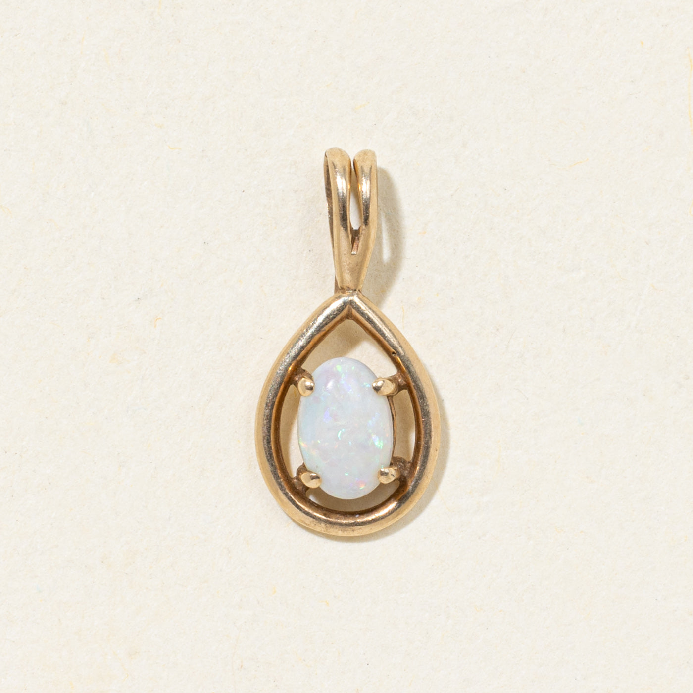 Oval Cabochon Cut Opal Pendant