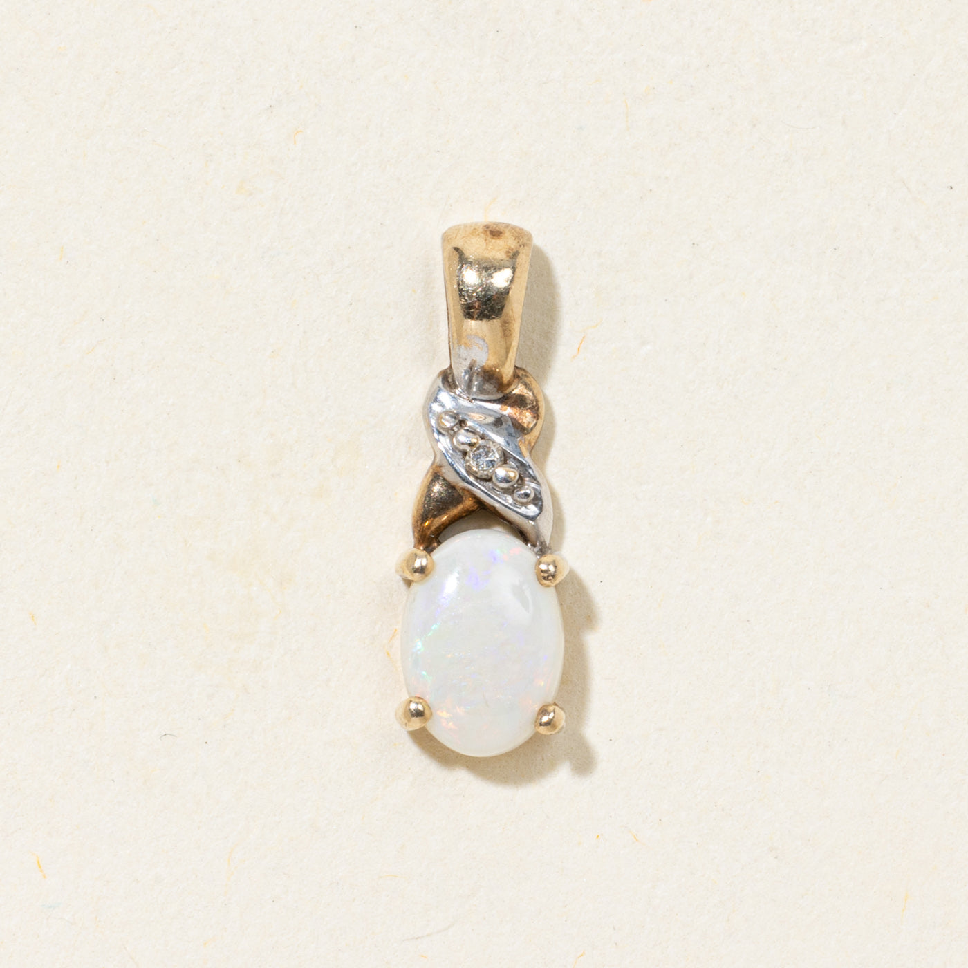 Opal & Diamond Pendant