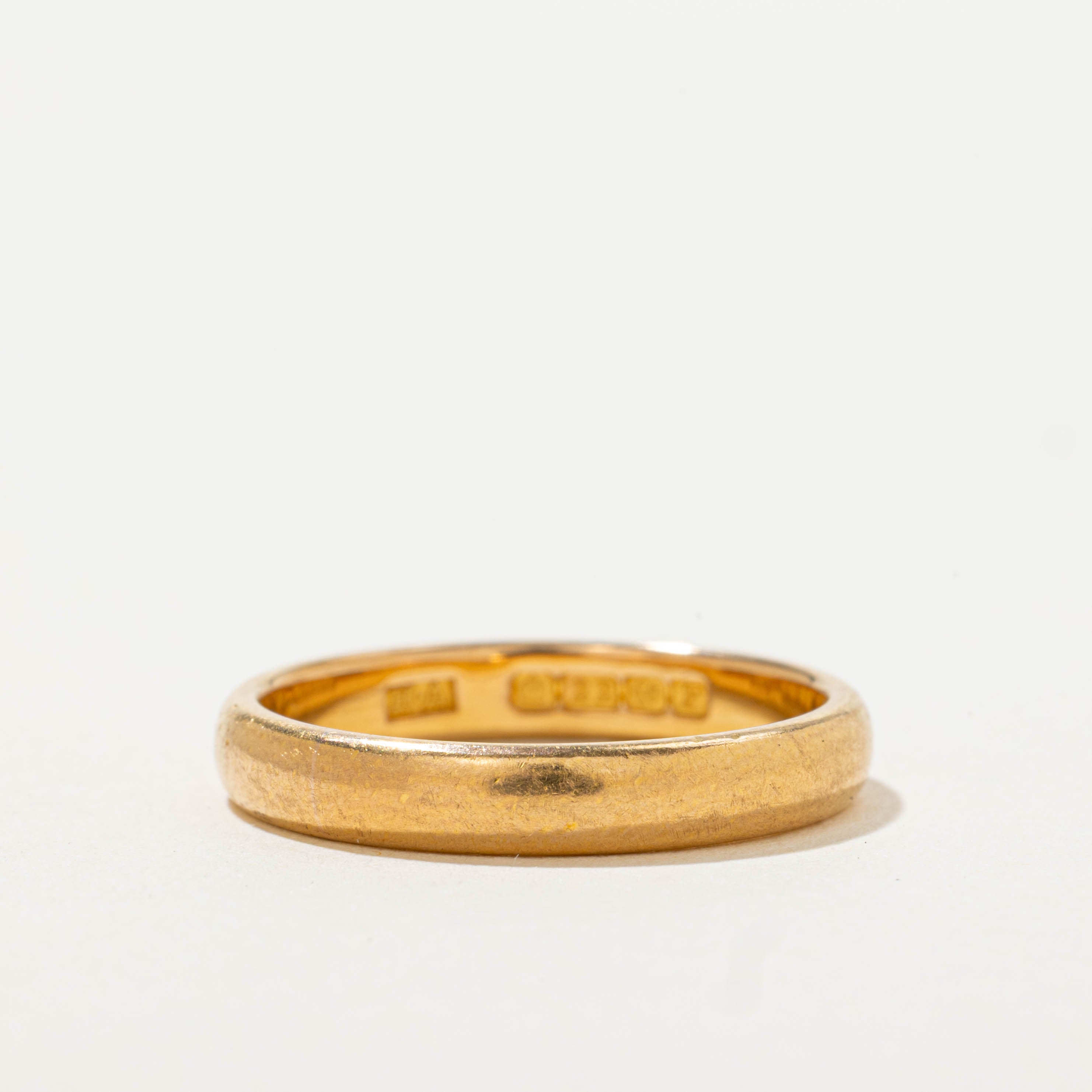 1930 Birmingham 22k Yellow Gold Band | 3.30mm | SZ 7