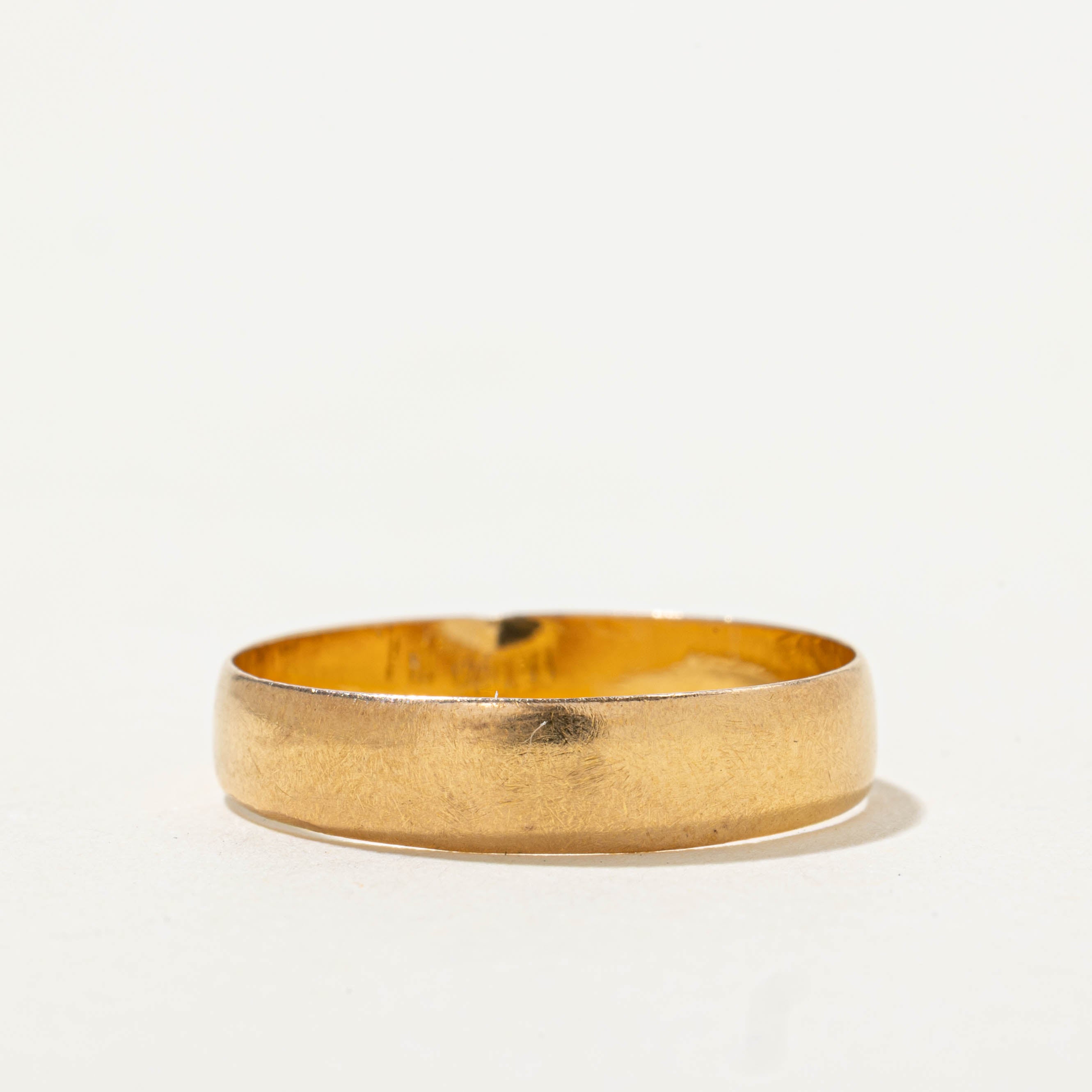 1914 Birmingham 22k Yellow Gold Band | 4.30mm | SZ 7.25