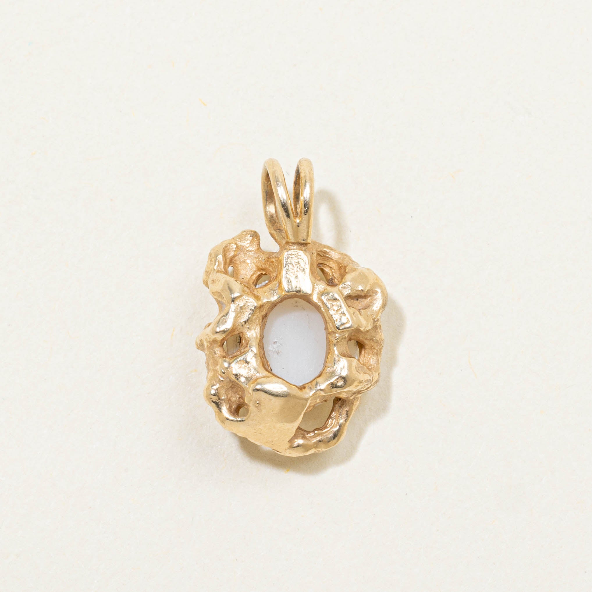 14k Pearl Nuggety Freeform Pendant