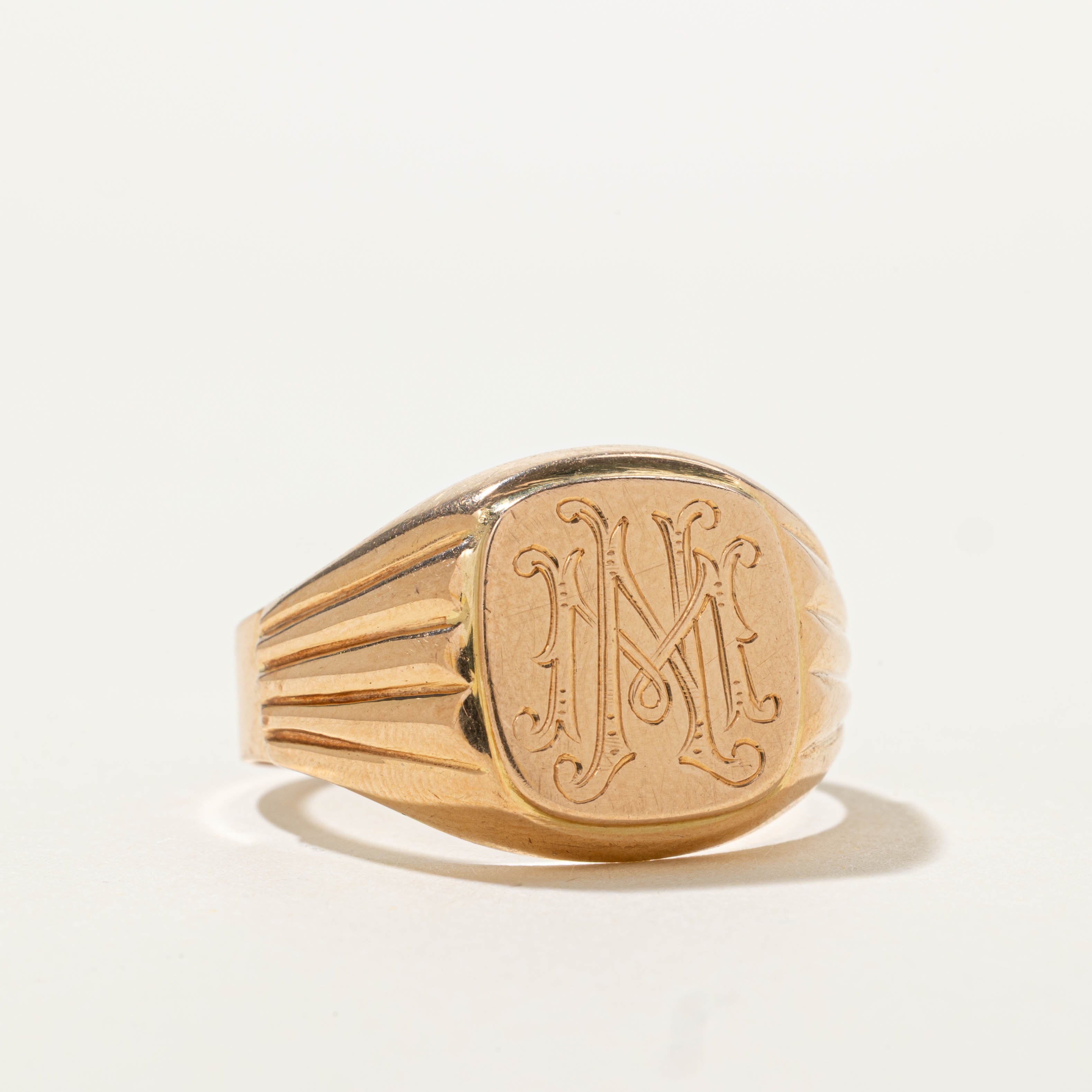 Hungarian “NM” Initialized Signet Ring | SZ 11.25