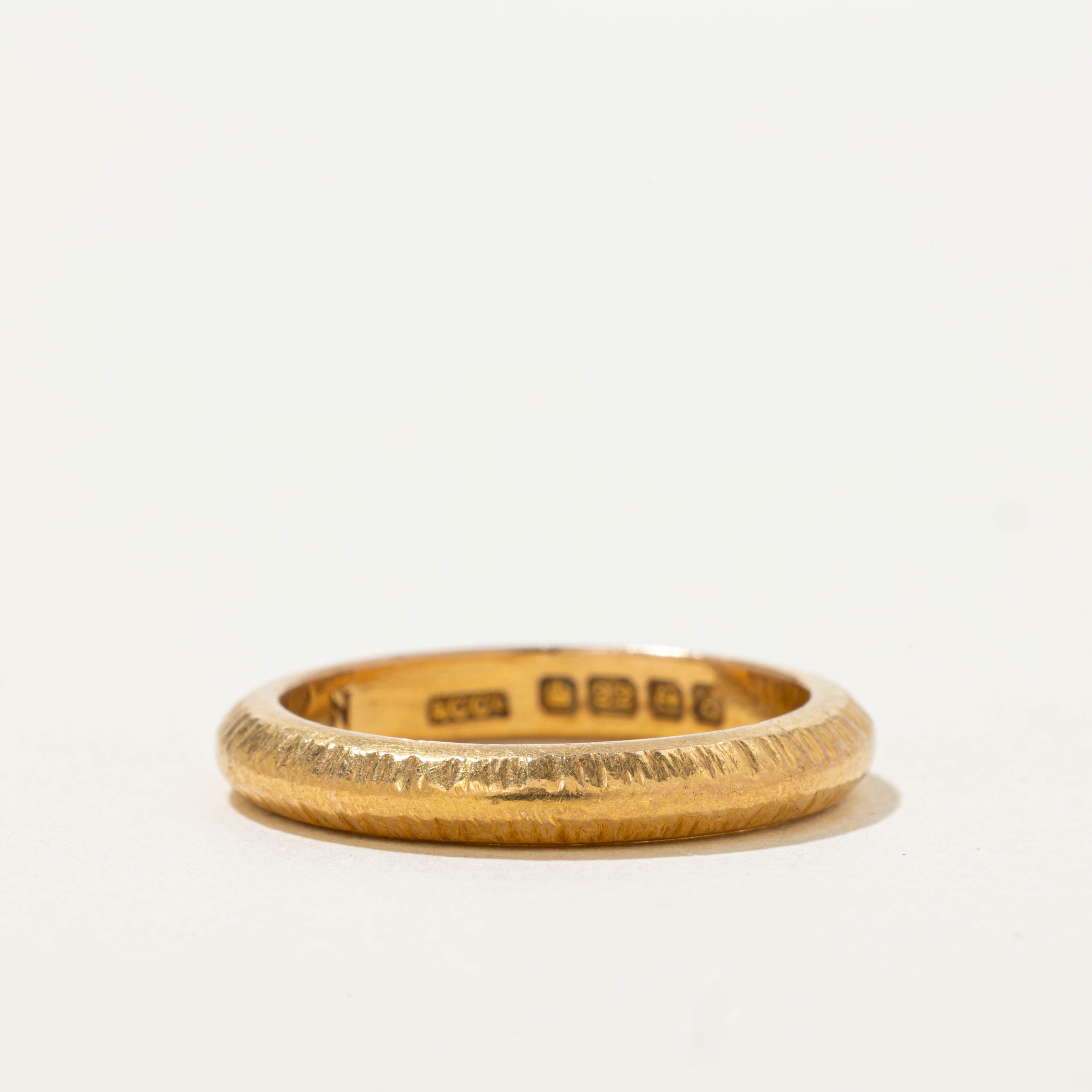 1925 Birmingham 22k Fluted Band | 3.20mm | SZ 6.5