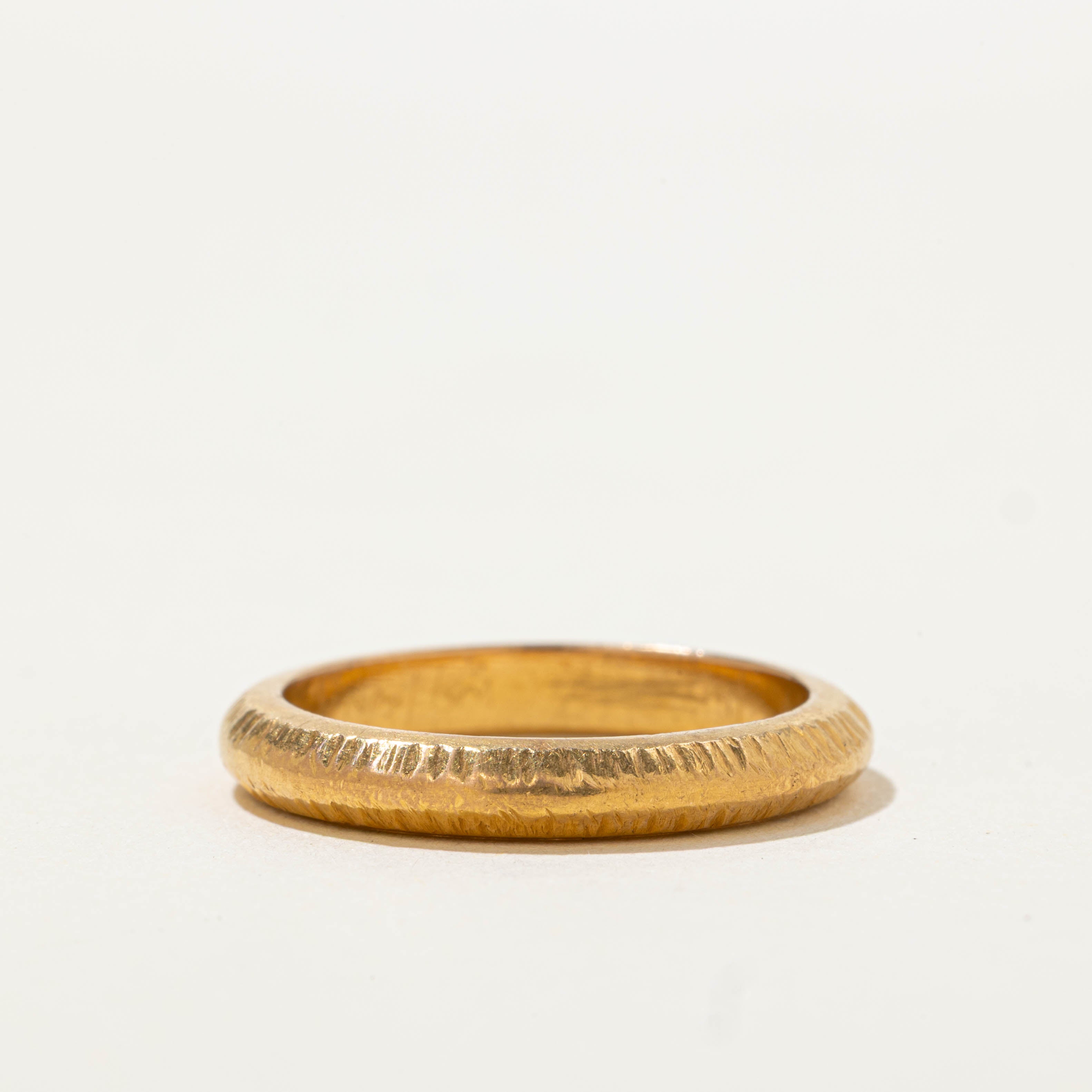 1925 Birmingham 22k Fluted Band | 3.20mm | SZ 6.5