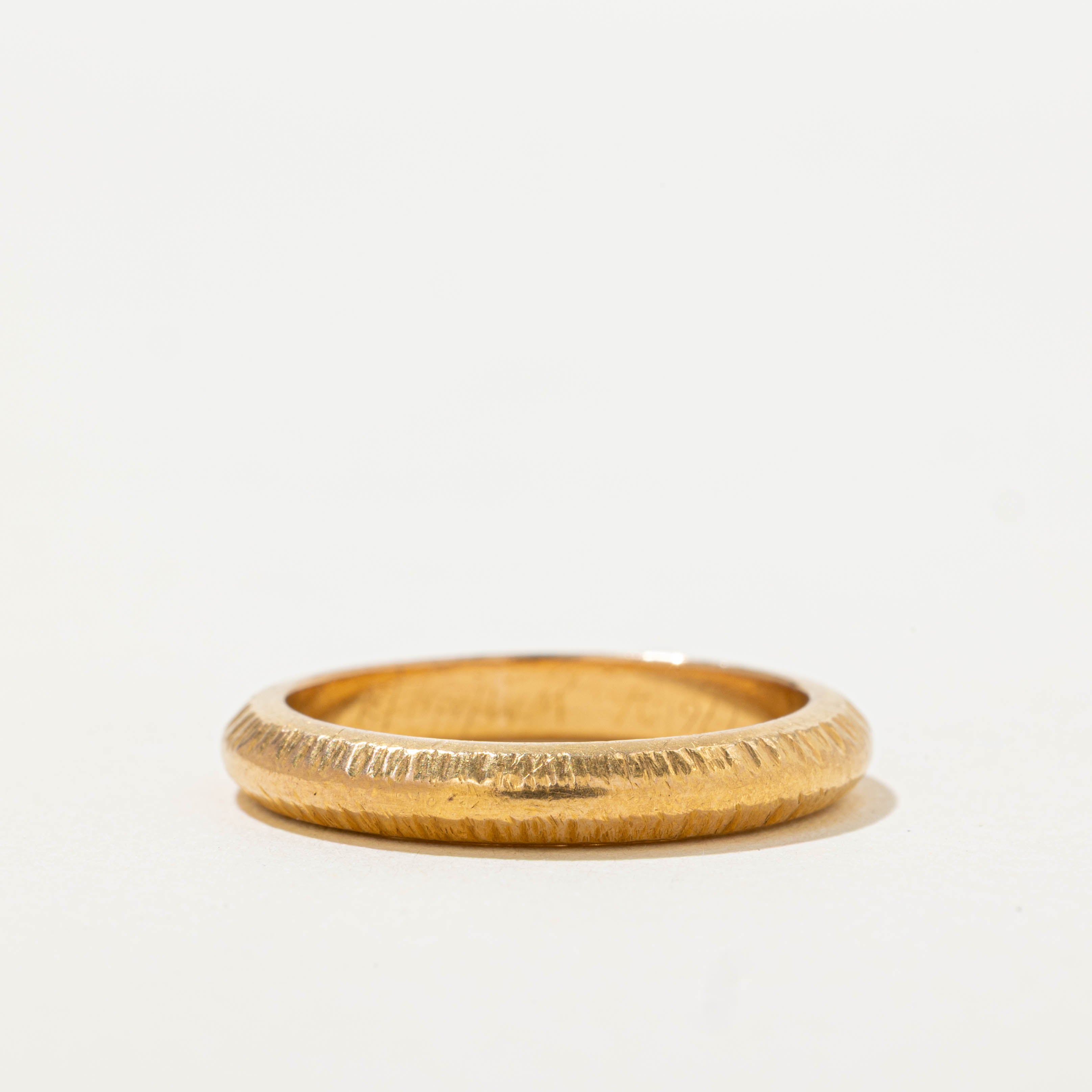 1925 Birmingham 22k Fluted Band | 3.20mm | SZ 6.5