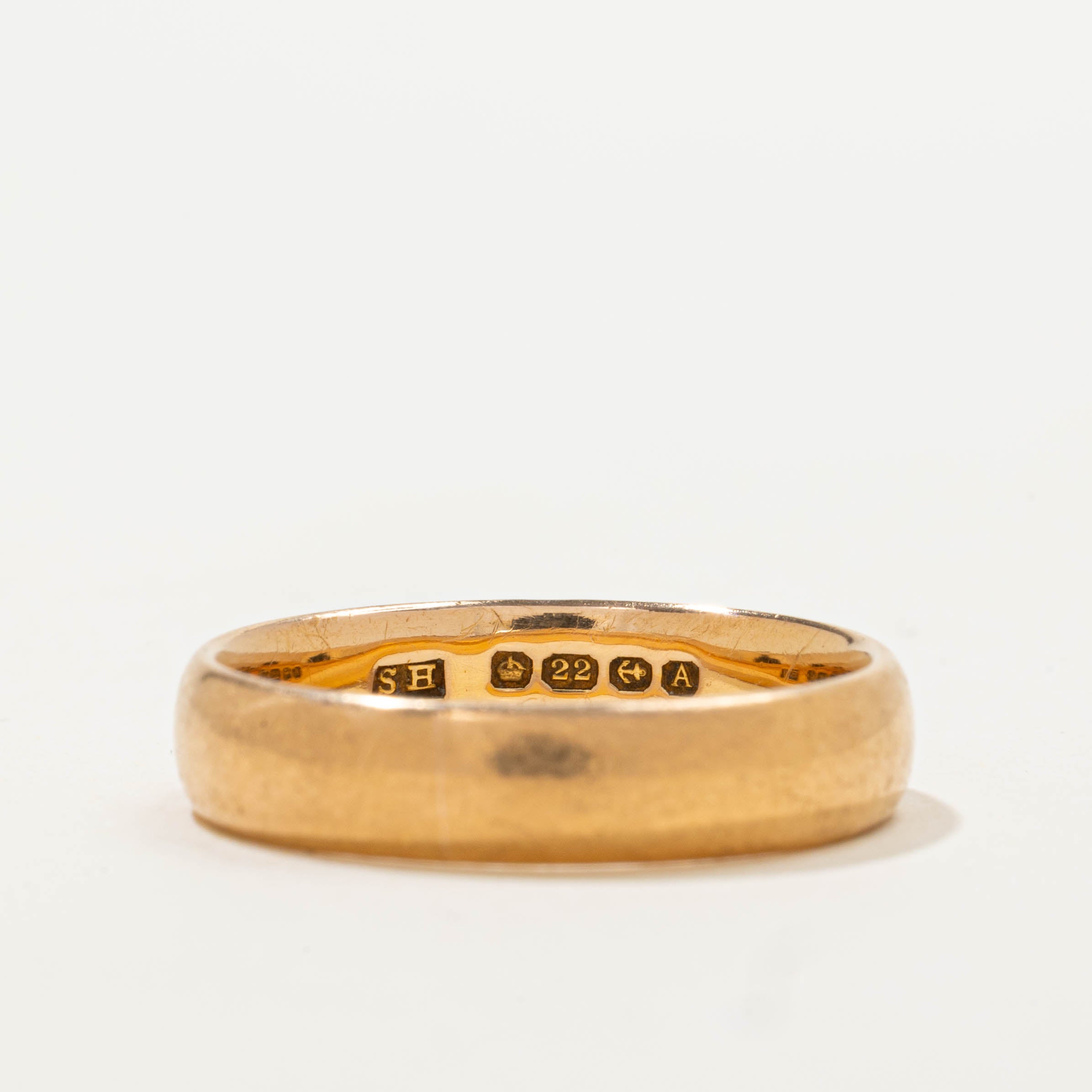 1925 Birmingham 22k Yellow Gold Band | 4.90mm | SZ 9.25