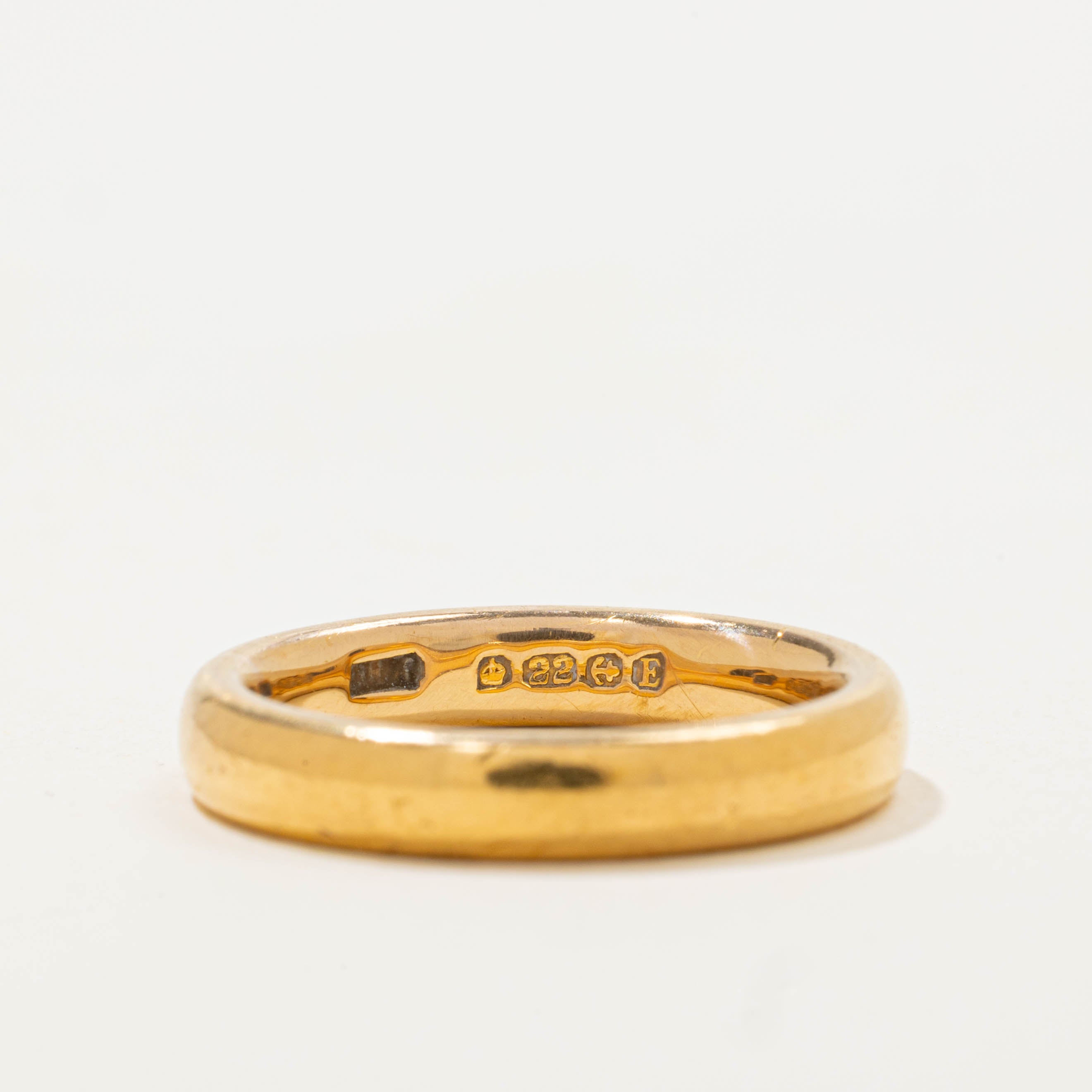 1929 Birmingham 22k Yellow Gold Band | 3.55mm | SZ 5.5