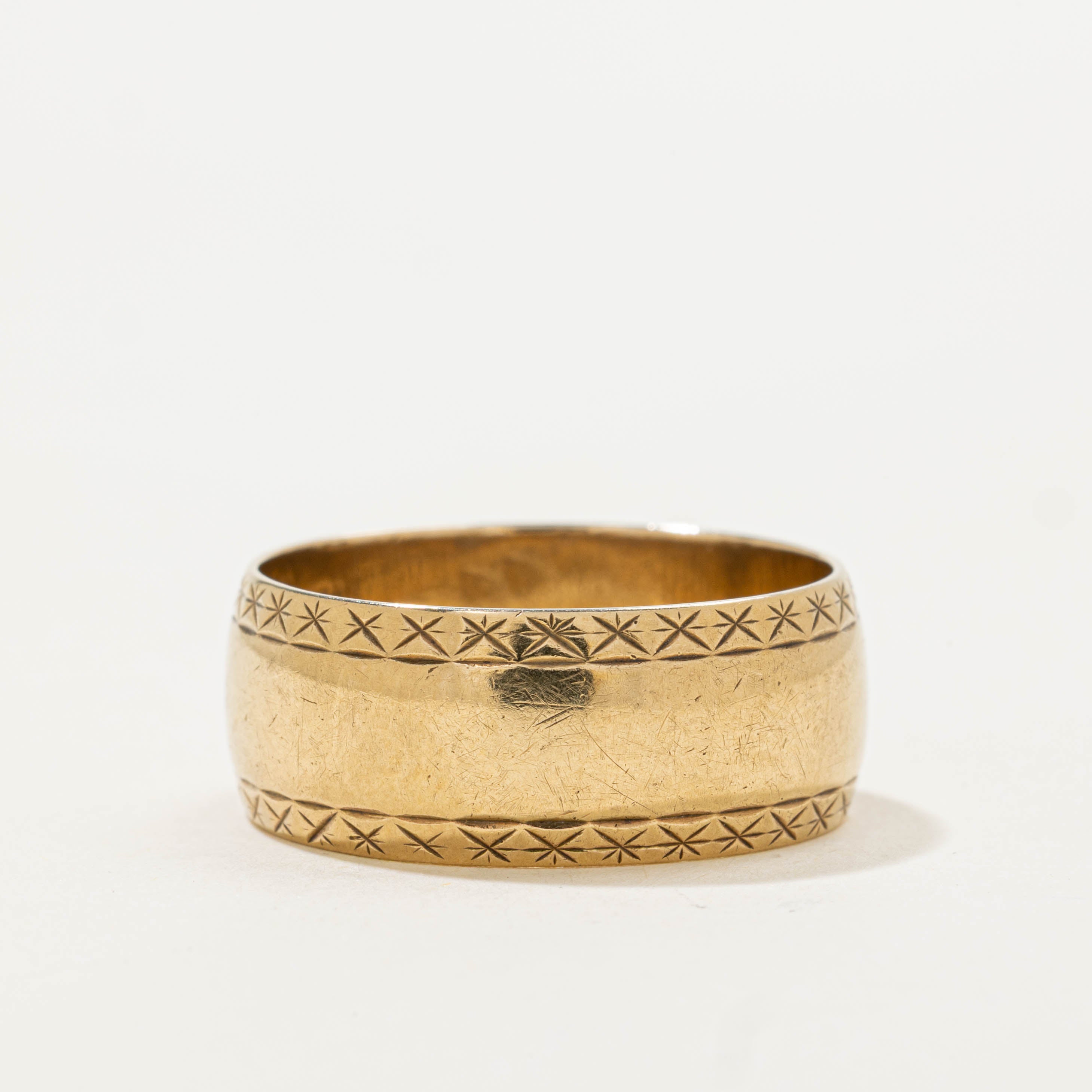 1973 London Engraved Band | 8.35mm | SZ 9