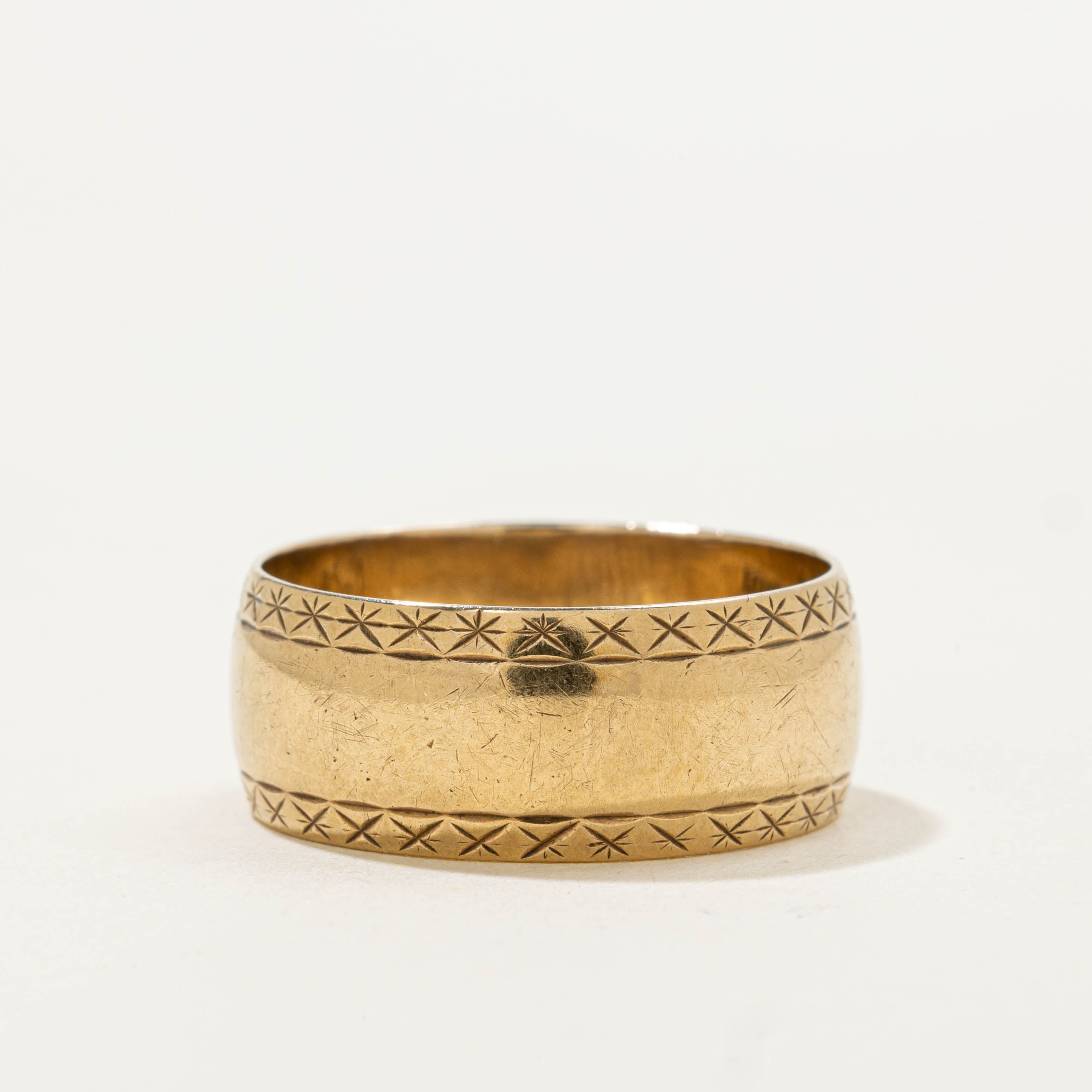 1973 London Engraved Band | 8.35mm | SZ 9