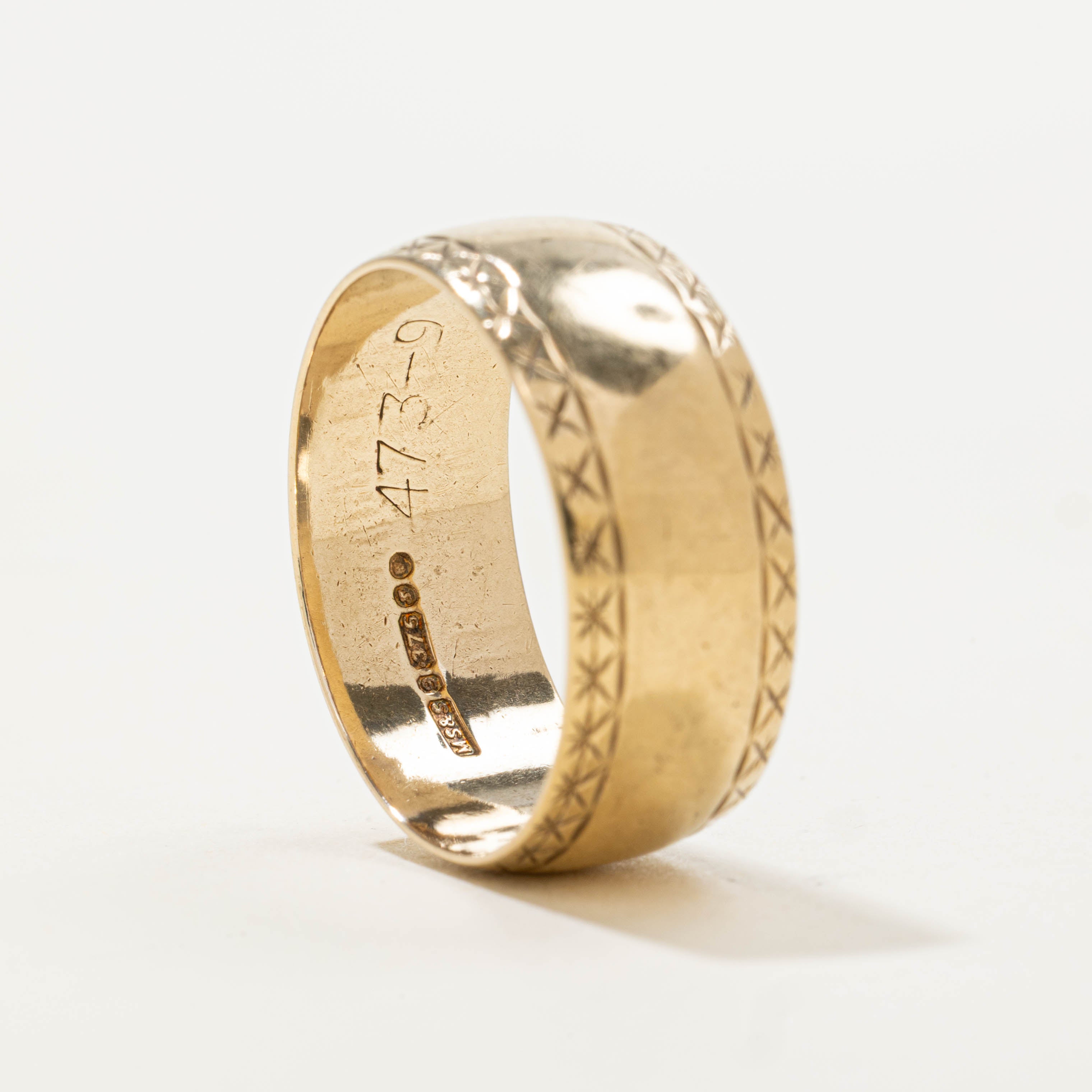 1973 London Engraved Band | 8.35mm | SZ 9