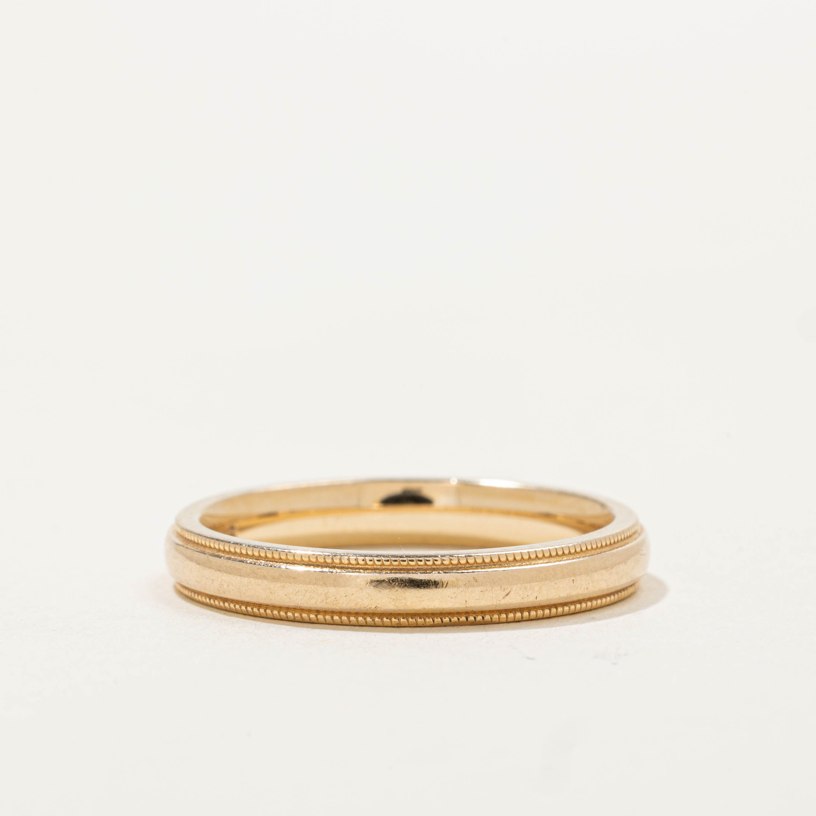 ‘Birks’ 14k Yellow Gold Milgrained Band | 2.95mm | SZ 6